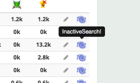 Inactive search